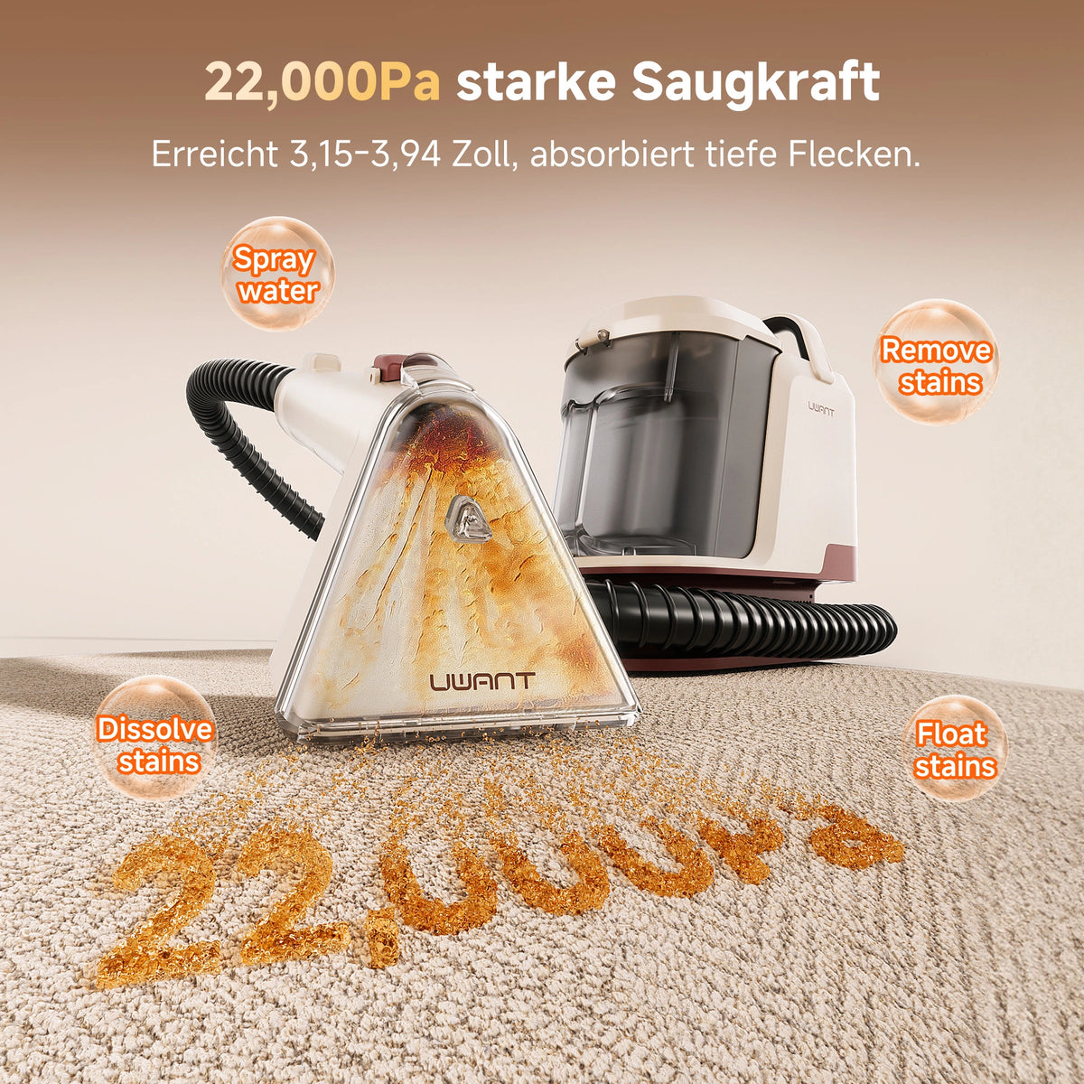 UWANT Portable Carpet & Spot Cleaner Y100 Pro